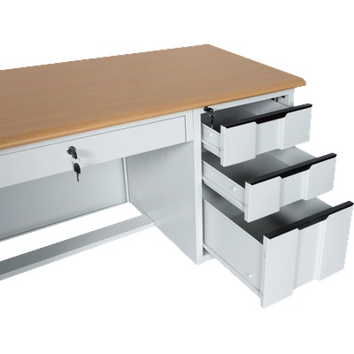 Carmen Метално бюро Carmen CR-1310 K - сиво / бук (B3580311)