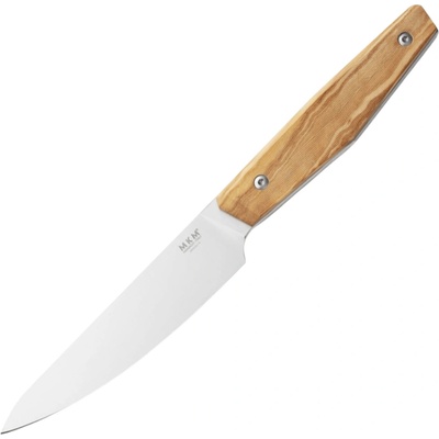 MKM PRIMA STEAK KNIFE, 10,5 CM X50CrMoV15, SATIN S/S bld, OLIVE WOOD hdl, 2 pc SET MK PRST2-O