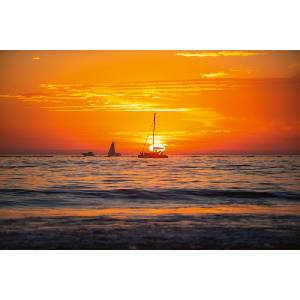 DIMEX ART Флизелинов фототапет здрач край морето 375 x 250 см