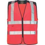 ČERVA EXPORT IMPORT a. s Работна жилетка cerva knoxfield hvps / hi-vis с щамповани 5 см светлоотразителни ленти - червена, размер l (0355000220003)