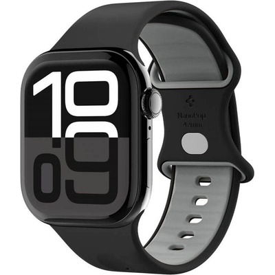 Spigen Силиконова Каишка за Apple Watch 42/ 41/ 40mm, Spigen Nano Pop Band, Черен (AMP09324)