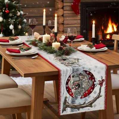 Mondo Vánoční Gobelínový běhoun Chenille IT013 40x130cm
