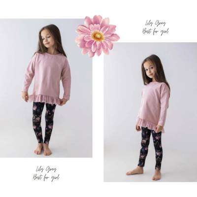 Lily Grey halenka s tylovými rukávy Pudr