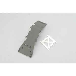 Traxxas Скидплейт преден Traxxas E-Maxx T-Maxx Skidplate, front plastic (grey)/ stainless steel plate, TRX4937A (TRX4937A)