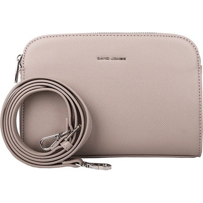 David Jones malá pevná tříoddílová crossbody kabelka CM6793F hnědo-béžová
