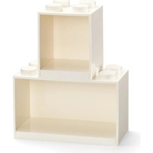 LEGO Brick závesné police, set 2 ks biela