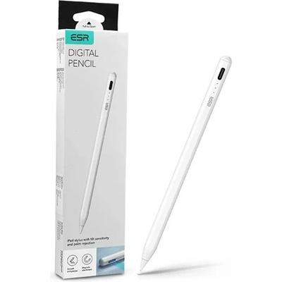 ESR Geo Digital+ Stylus Pen активна писалка за рисуване, водене на бележки, Apple iPad - бяла (ES164952)