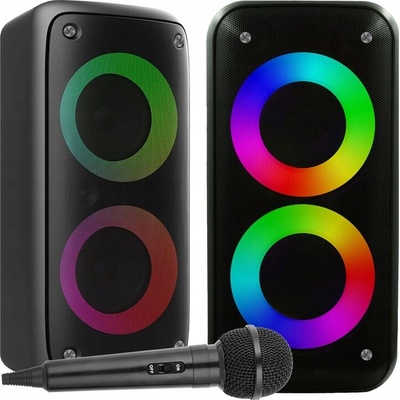 BEZDRÔTOVÝ BLUETOOTH REPRODUKTOR XXL REPRODUKTOR PÁRTY KARAOKE BOOMBOX MIKROFÓN