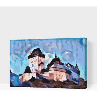 Vymalujsisam.cz Malování podle čísel Hrad Karlštejn Velikost 40 x 60 cm Rámování Na kartonové desce