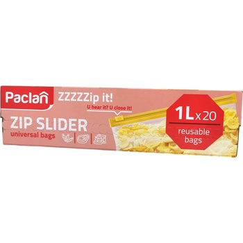 Paclan плик с цип, 1 литър, 20 броя