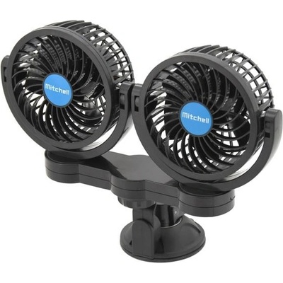 COMPASS ventilátor mitchell duo 2x108mm 12v na přísavku 07222