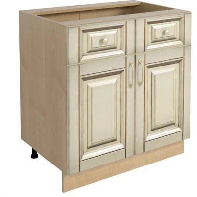 Bogdan Furniture Europe Долен шкаф Vanilla H80/87-E20, с 2 чекмеджета и 2 врати