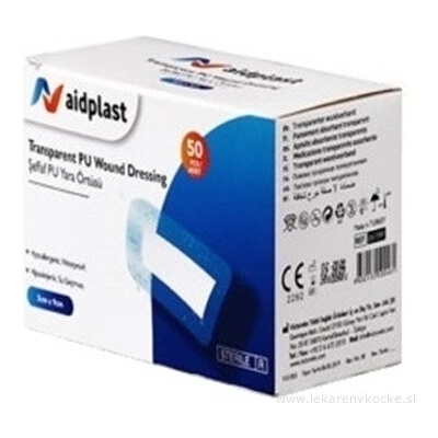 Victoreks Health Products Ltd. Aidplast Náplast na rány sterilní voděodolná (5 x 7,5 cm) 50 náplastí
