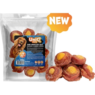 UNIQ PETS kachní závitky s vaječným žloutkem 250 g