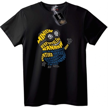 NOONEBRAND Тениска сWord Art на Миньон - 2XL, Black