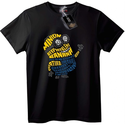 NOONEBRAND Тениска сWord Art на Миньон - 2XL, Black