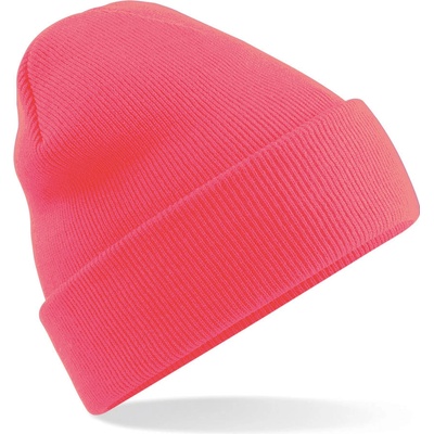 Beechfield zimní čepice Original Cuffed Beanie neon pink