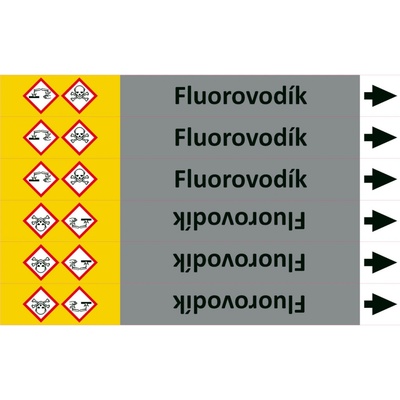 Nadrzenapalivo.cz Značení potrubí ISO 20560, fluorovodík PZA 007163