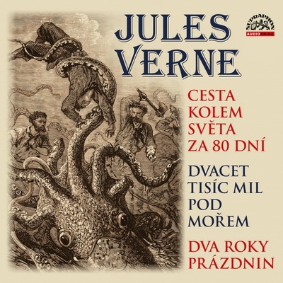 Cesta kolem světa za 80 dní, Dvacet tisíc mil pod mořem a Dva roky prázdnin - Jules Verne