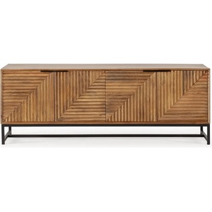 MOME Маса за телевизор от масивно манго в естествен цвят 160x58x40 cm Nereida - MOME (17544)