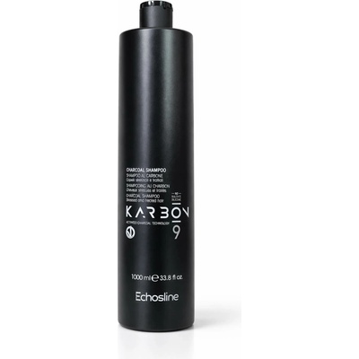 Echosline Karbon 9 šampon s aktivním uhlím na namáhané vlasy 1000 ml