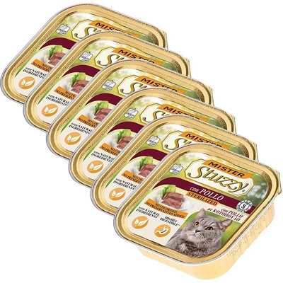 Stuzzy Ваничка Mister STUZZY - STERILIZED пиле, 6 x 100г