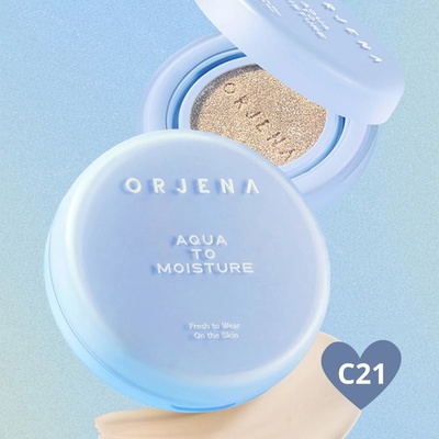 Orjena Aqua To Moisture Cushion SPF50+PA+++ C21 cool VANILA Hydratační SPF make-up 14 g
