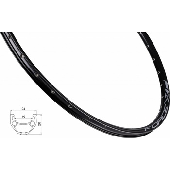 Ráfik Force XC BASIC DISC 622x19 36dier, čierny
