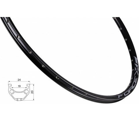 Ráfik Force XC BASIC DISC 622x19 36dier, čierny