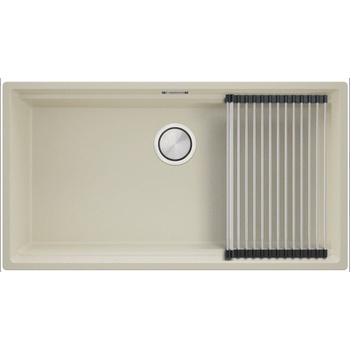 Твоят Стил Бежова кухненска мивка за вграждане под плот Прага 90 Level 860 x 470 мм