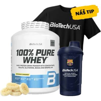 AKCE BioTech 100% Pure Whey 2270 g + ZDARMA Šejkr 600 ml + triko