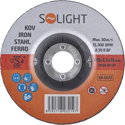 Solight Brusný kotouč 100 x 2,5 x 16 mm RNUB-BK100