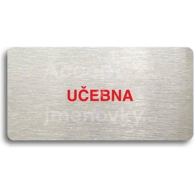 ACCEPT Piktogram UČEBNA - stříbrná tabulka - barevný tisk bez rámečku