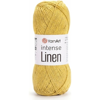 Pletací příze YarnArt INTENSE LINEN 4119 okrová, letní, 50g/175m