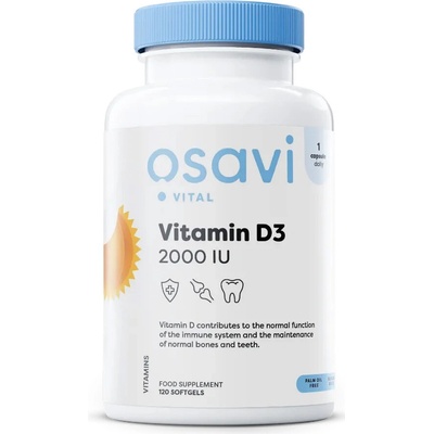 Osavi Vitamín D3 2000 IU 120 softgelových kapsúl