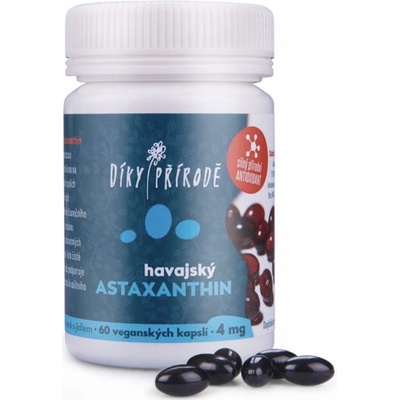 Díky přírodě Havajský astaxanthin Vegan 4 mg Astaxantínu 60 kapsúl