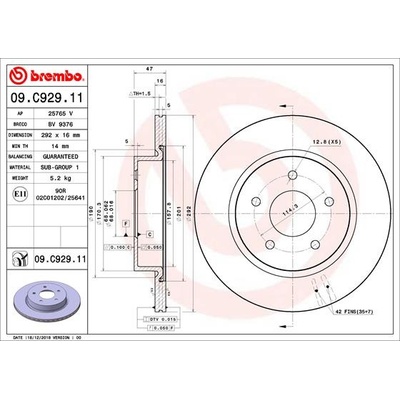 Brzdový kotouč BREMBO 09.D246.11