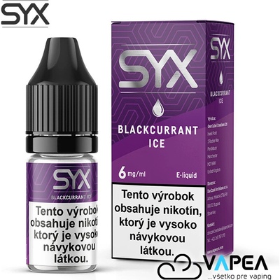 Syx Classic Blackcurrant Ice 10 ml 6 mg