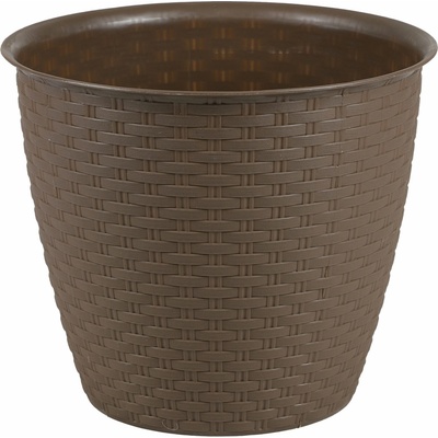 DOCHTMANN Květináč rattan 35 x 30 cm, hnědý