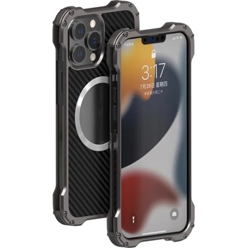 Image 1 of Apple iPhone 13 Pro Удароустойчив R-JUST RJ51 Hollow Метален Калъф и Протектор