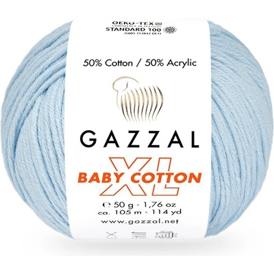 Gazzal Příze Baby cotton XL 3429XL dětská modrá