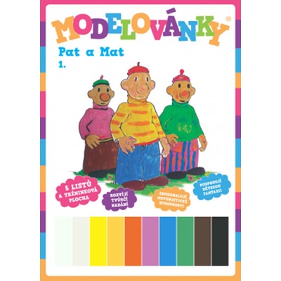 Modelovánky Pat a Mat plastelína 5ks predlôh v sáčku