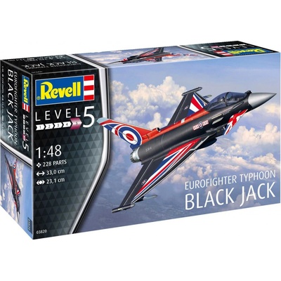 Revell Plastic ModelKit letadlo 03820 Eurofighter Jack černá 1:48