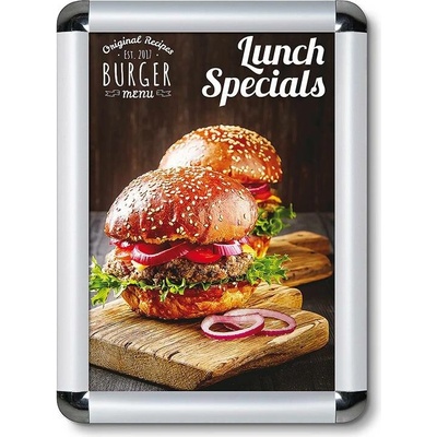 Jansen Display Klaprám A4, oblý roh, profil 25mm, 241 x 328 mm