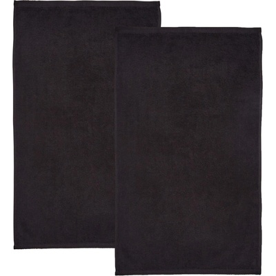 Catherine Lansfield Черни бързосъхнещи памучни хавлиени кърпи от тери в комплект от 2 бр. 90x140 cm Quick Dry - Catherine Lansfield (TW/56250/W/BS2/BK)