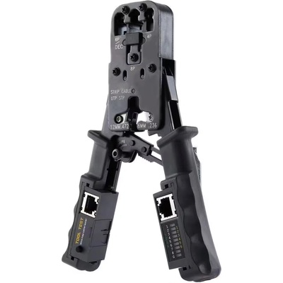 V-Store Клещи кримпващи + ЛАН тестер, TL-022, 8/6/4 pin (Клещи кримпващи с ЛАН тестер)