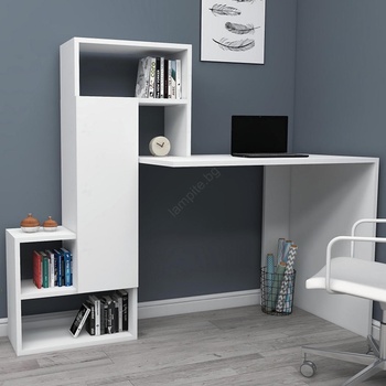 ASIR GROUP Бюро с рафт IRMAK 119x138, 6 см бял (AS1867)