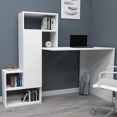 ASIR GROUP Бюро с рафт IRMAK 119x138, 6 см бял (AS1867)