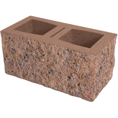 DITON Okrasná tvárnice trojstranná D1 400x195x190 mm cihlová