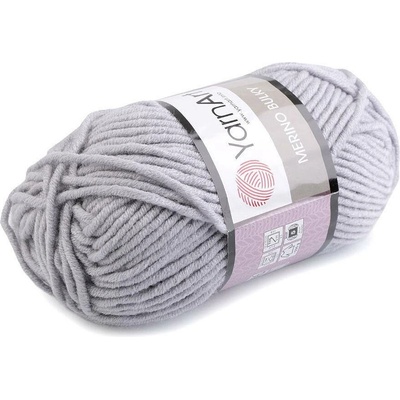 Pletací příze Merino bulky 100 g Varianta: 11 (3072) šedá nejsvětlejší, Balení: 1 ks 42110/79188/195819